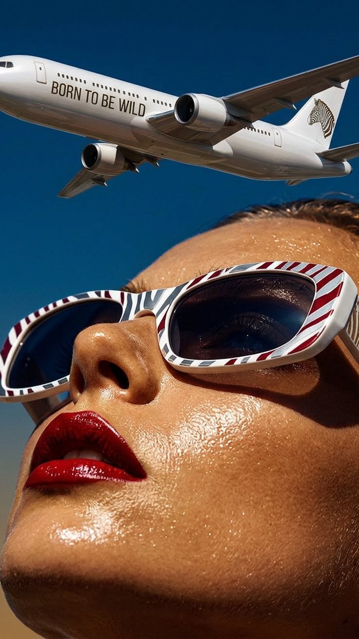 Story: Travel adventure staged through sunglasses