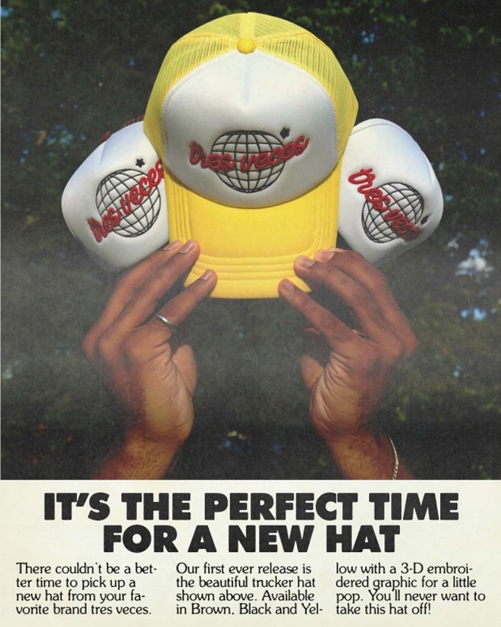 Hats & Caps creative ad: Witty tennis-ball hat visual metaphor