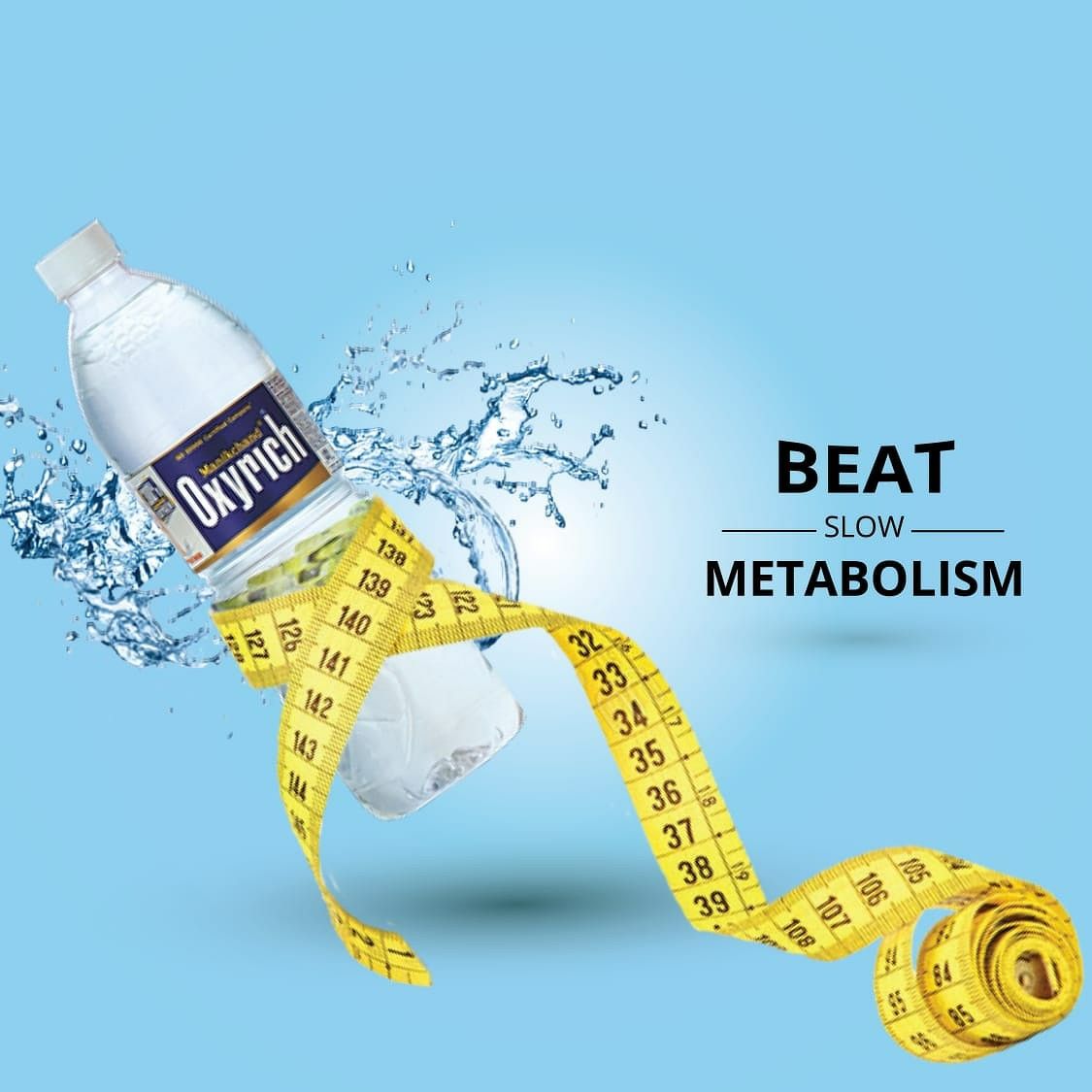 Instagram post: Measuring tape visualizes metabolism claim