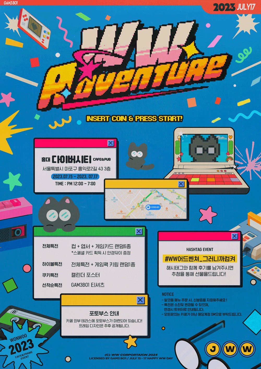 Story: Retro pixel UI-window event poster idea