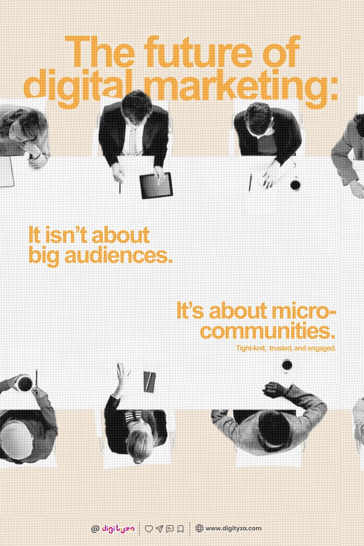 Agency creative ad: Top-down crowds show micro-communities idea