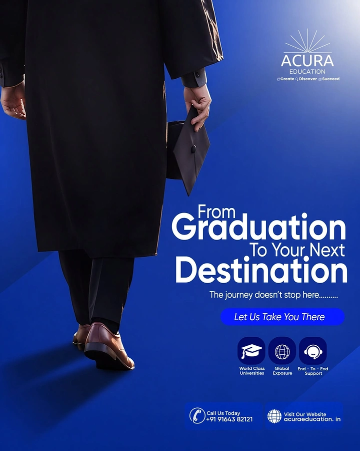 Universities & Colleges creative ad: Graduation becomes journey metaphor