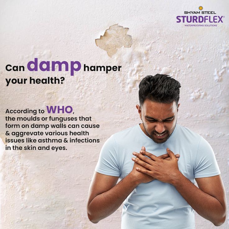 Instagram post: Damp-health pun with strong visual storytelling