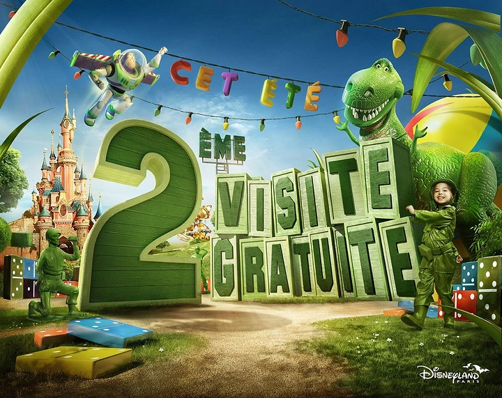 Amusement & Water Parks creative ad: Giant 3D offer letters in park world
