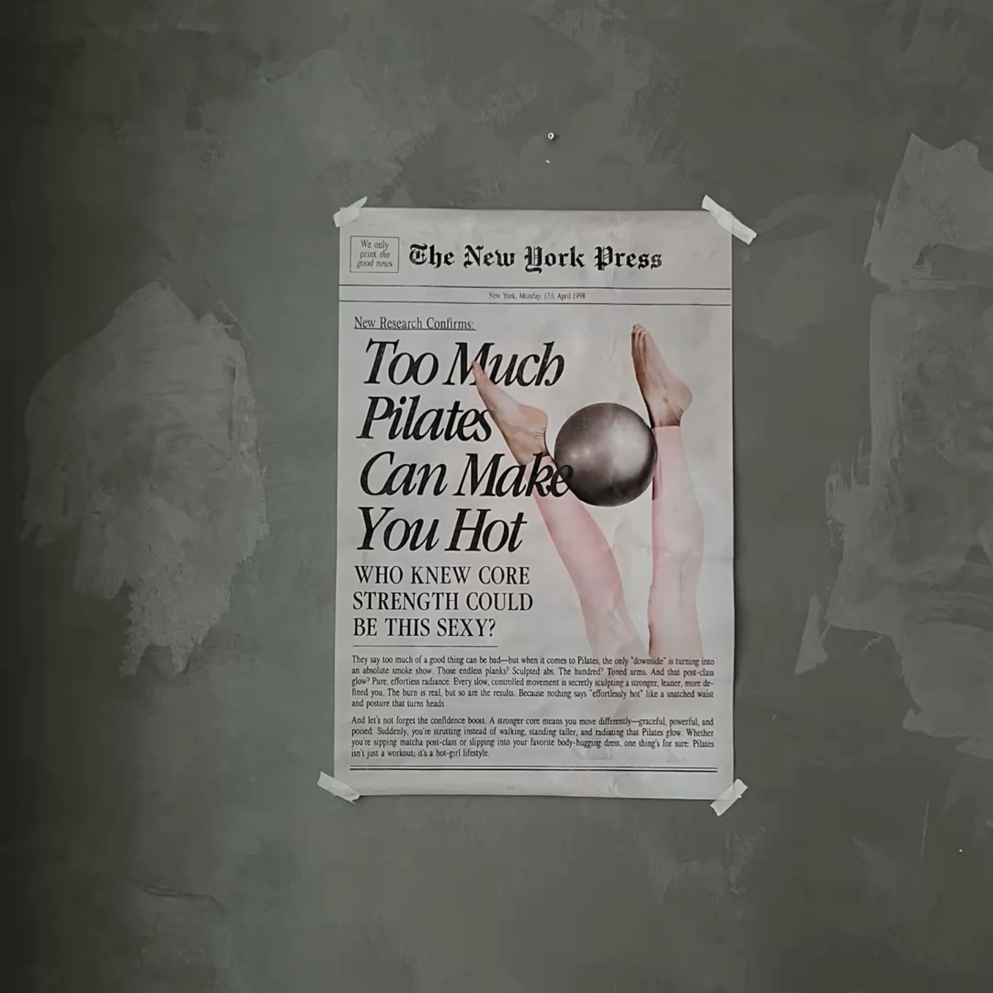 Instagram post: Fake newspaper headline creates editorial humor