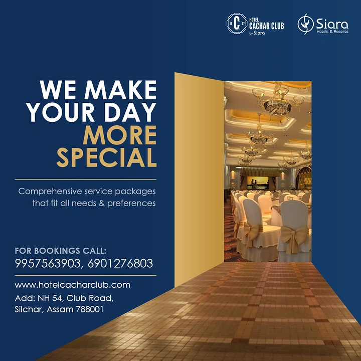Banquet Halls & Venues creative ad: Open door reveals hall inside
