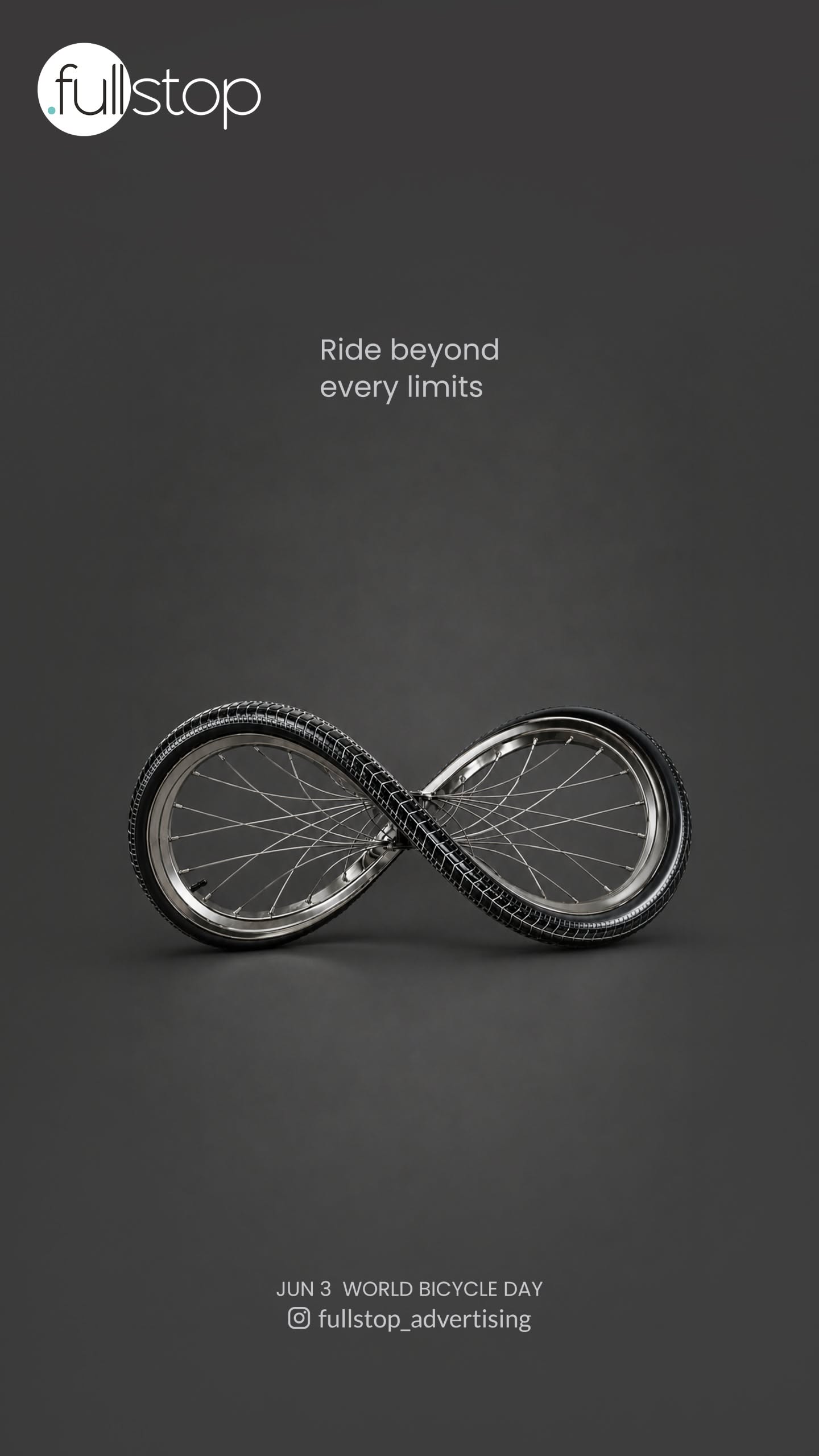 Story: Bicycle wheel twisted into an infinity symbol