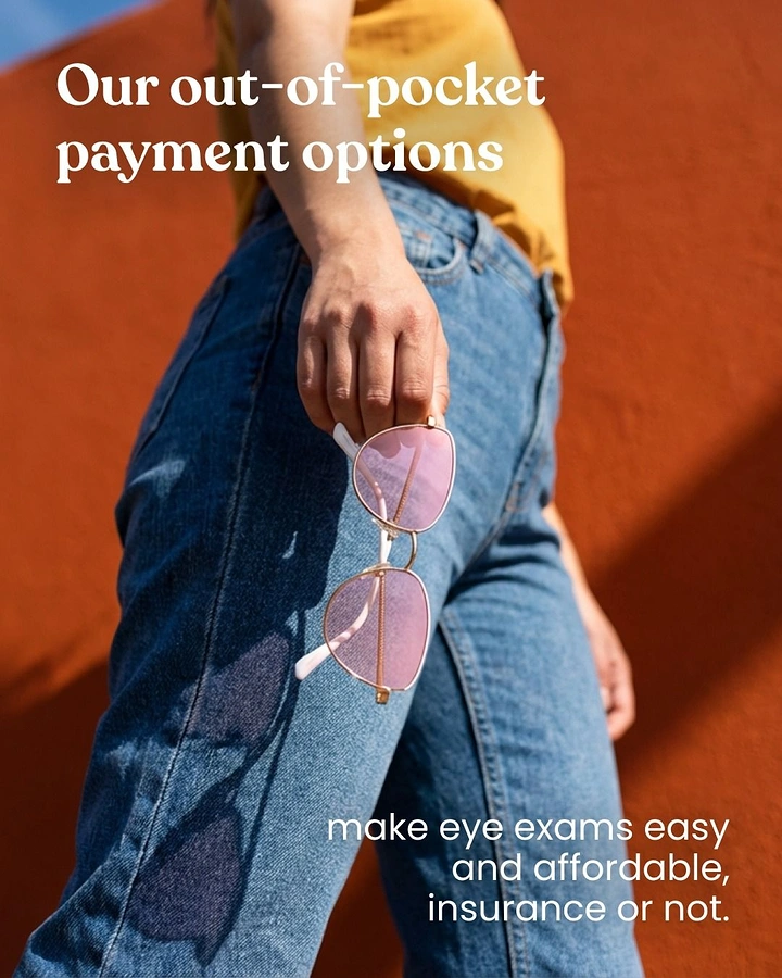 Opticians & Eye Care creative ad: Glasses out of pocket payment pun