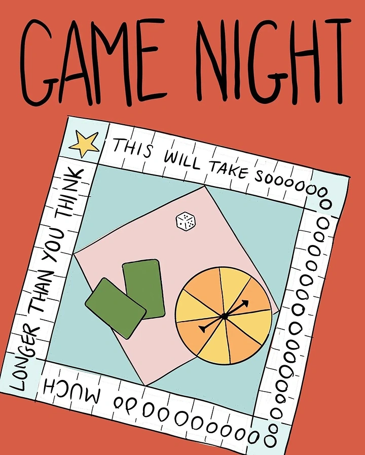 Board Games & Game Cafes creative ad: Board-path visual metaphor drives clever copy