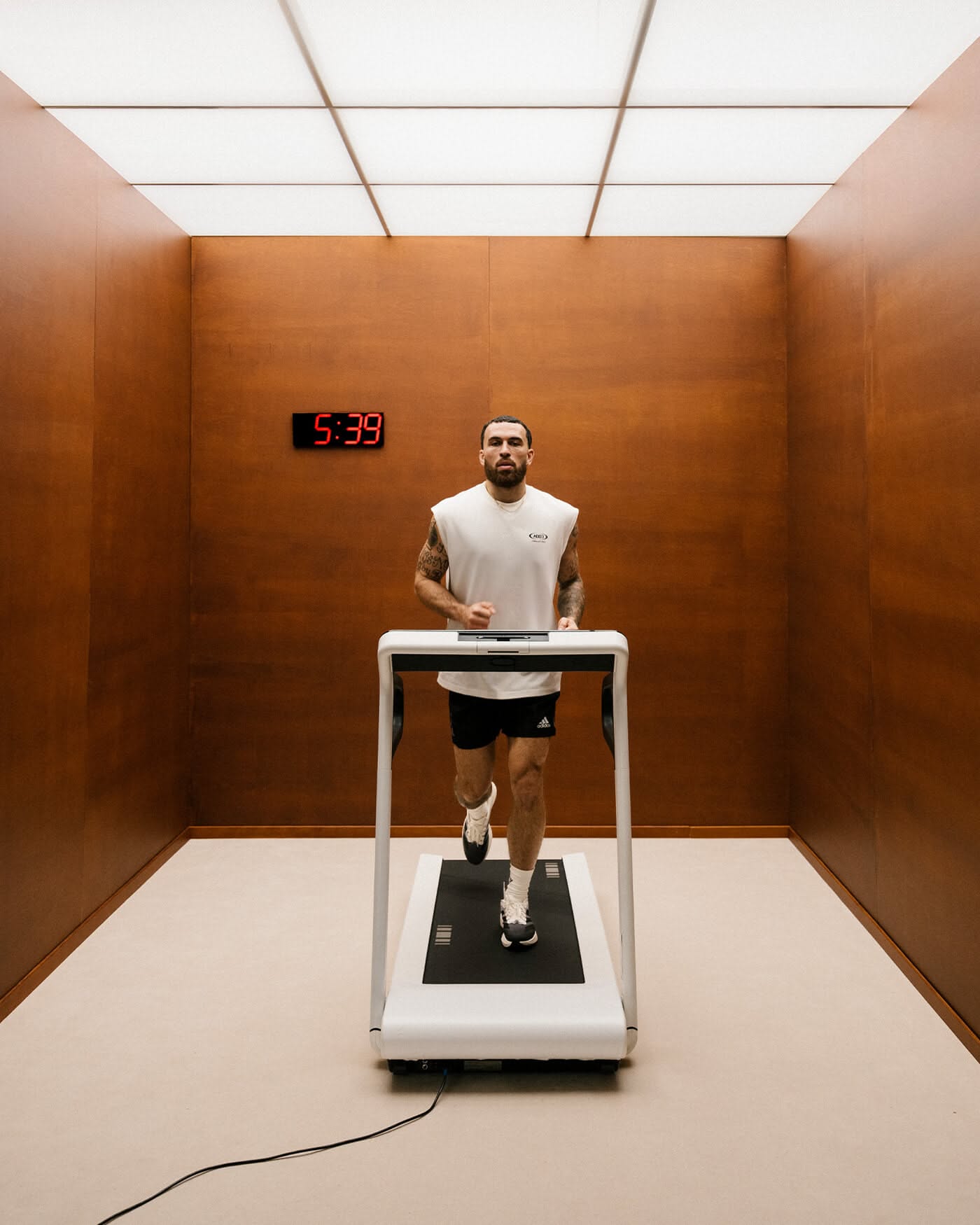 Instagram post: Treadmill elevator timing metaphor