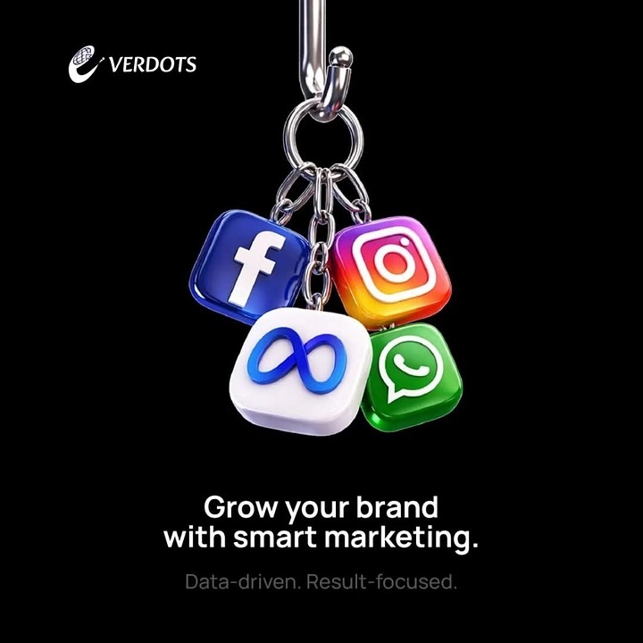 Agency creative ad: Social app icons as keychain metaphor