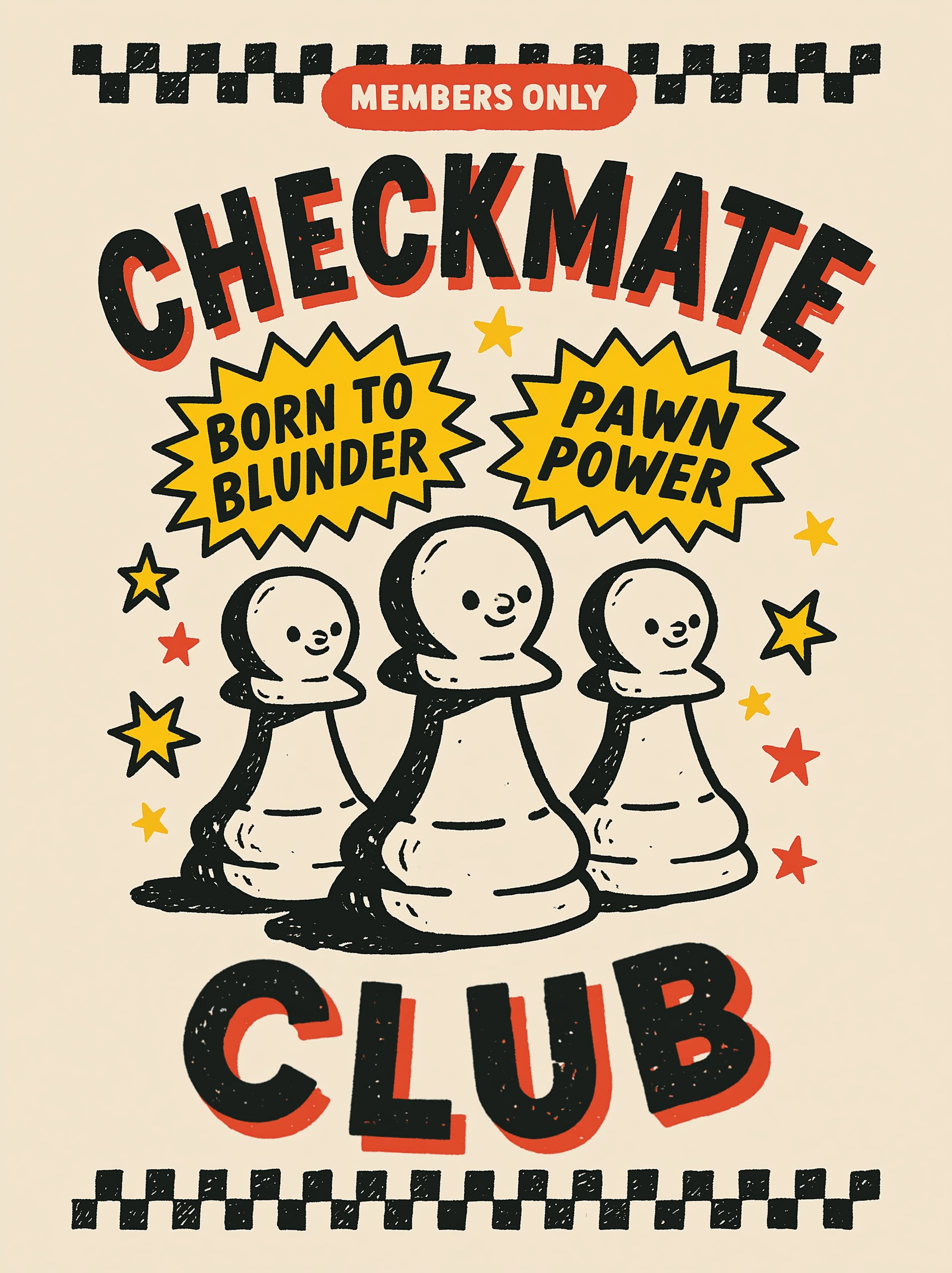 Instagram post: Chess meets boxing club pun