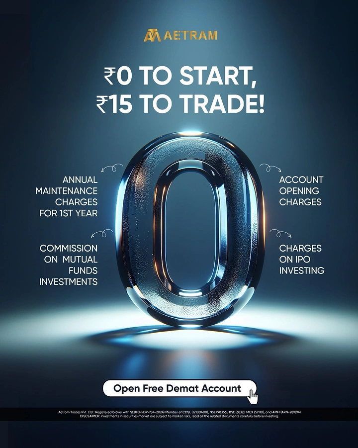 Stock Brokers & Investing creative ad: Glass zero as hero for zero fees