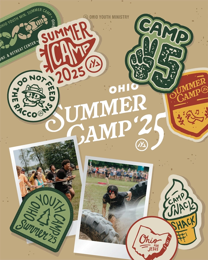 Summer Camps & Kids Activities creative ad: Sticker language makes camp feel collectible