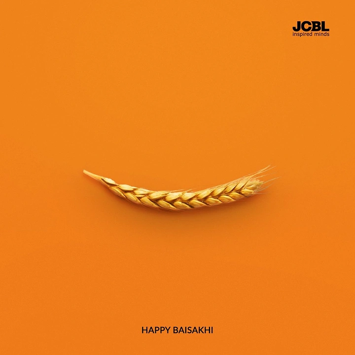 other-festival creative ad: Single wheat ear curved into a smile