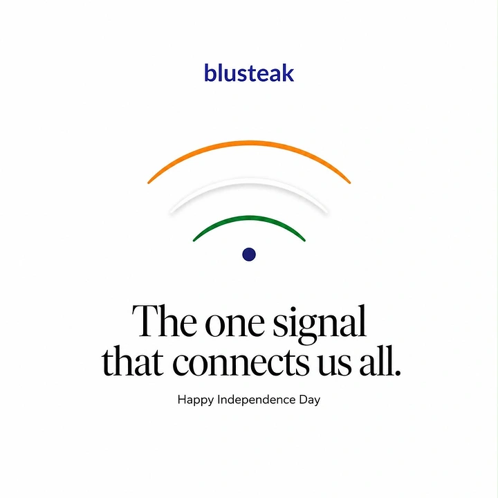 Independence Day creative ad: Wi-Fi signal icon in Indian tricolour arcs