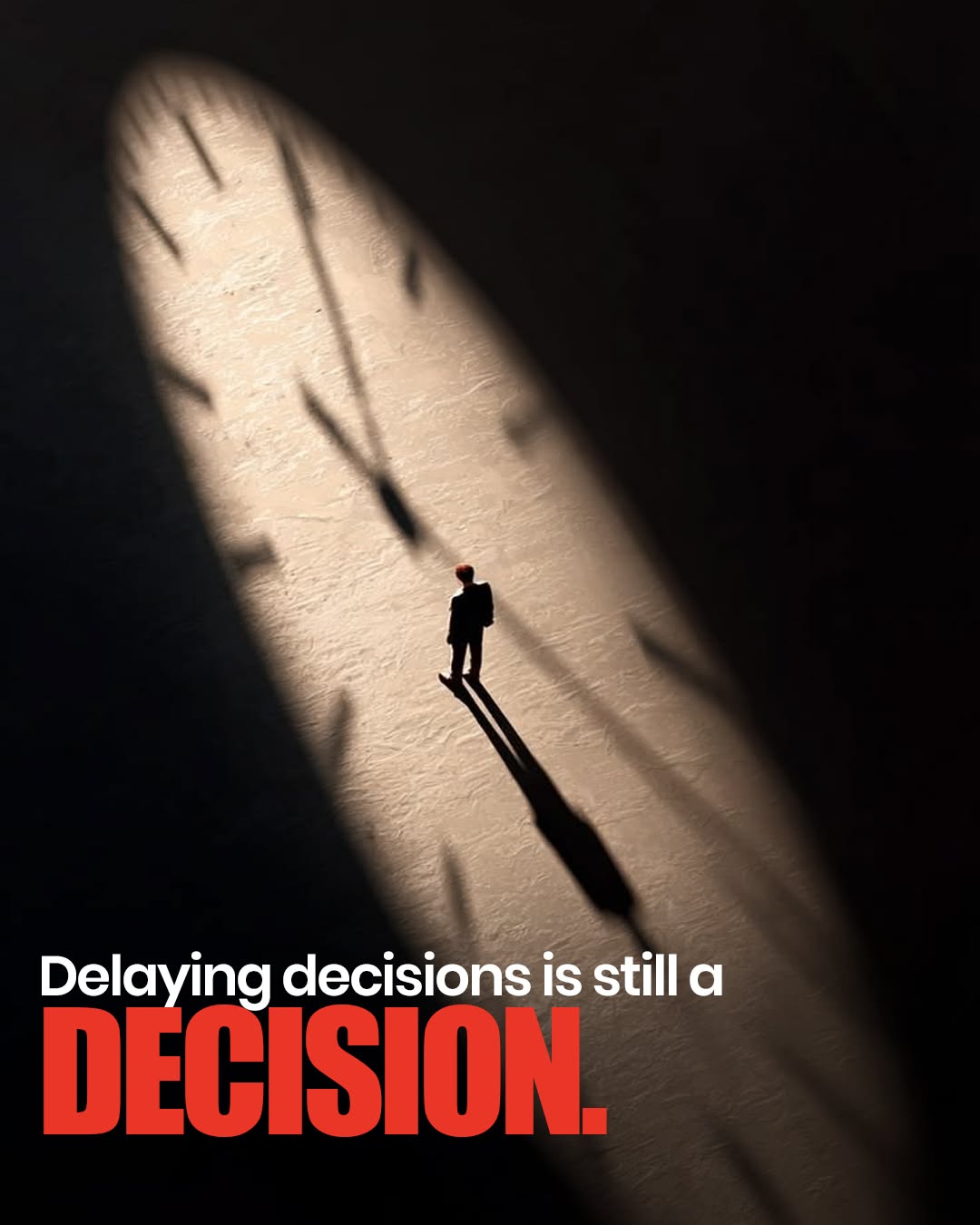 Instagram post: Shadow turns indecision into consequence