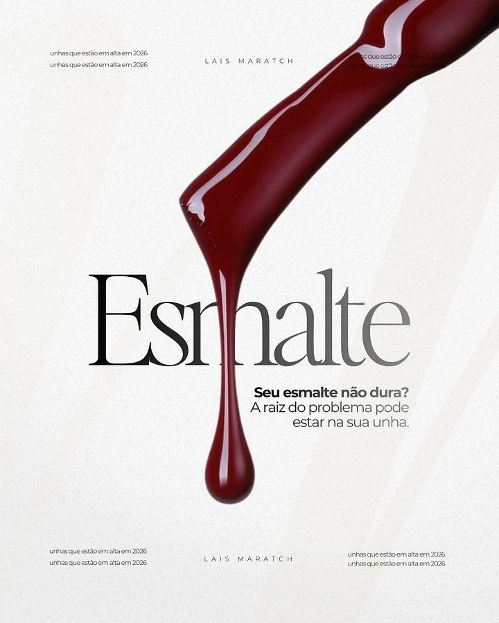 Nail Salons creative ad: Polish drip weaves through 'Esmalte' letterform
