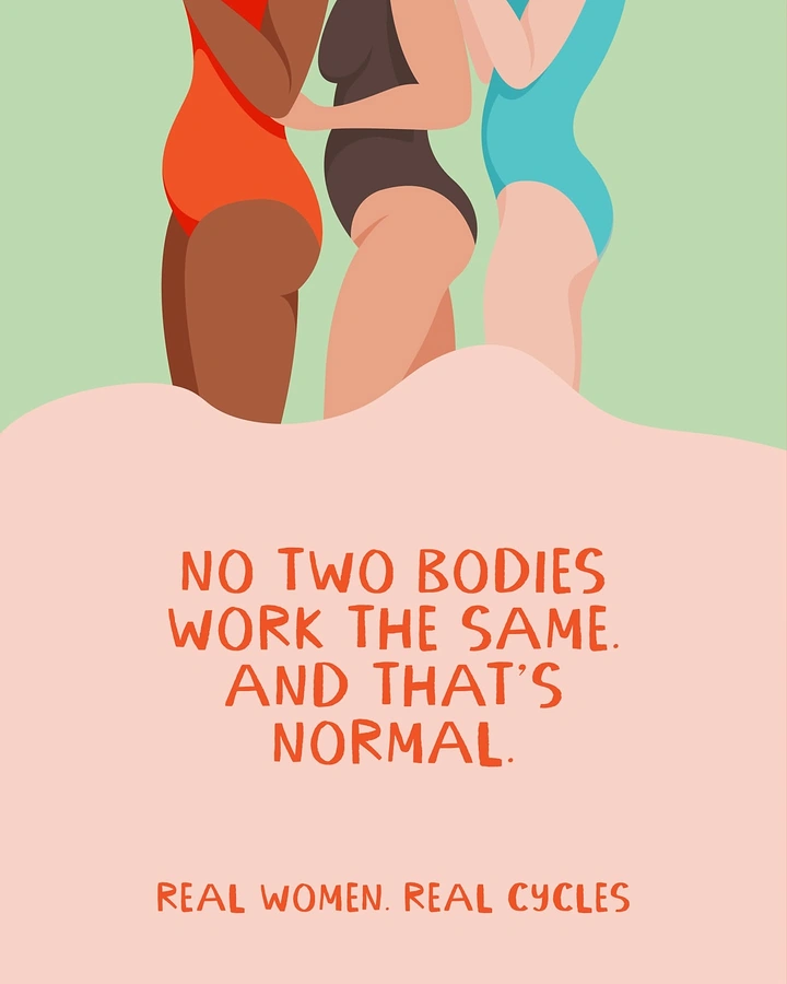 Period Care & Feminine Hygiene creative ad: Abstract bodies express cycle diversity