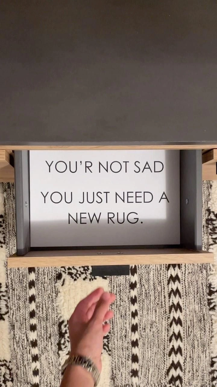 Rugs & Carpets creative ad: Witty sadness-to-new-rug copy