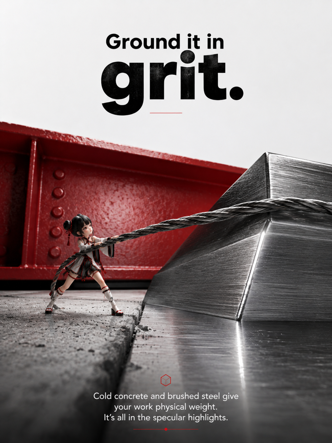 Instagram post: Strong grit metaphor with striking composition