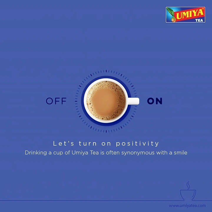 Tea & Chai Brands creative ad: Chai cup as on/off toggle switch