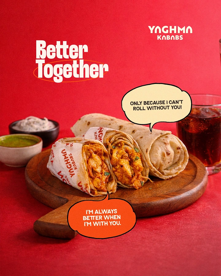 Arabic & Middle Eastern Restaurants creative ad: Better-together kebab pairing idea