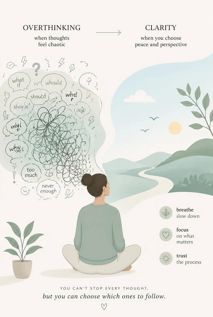 Life & Business Coaches creative ad: Overthinking-to-clarity visual transformation
