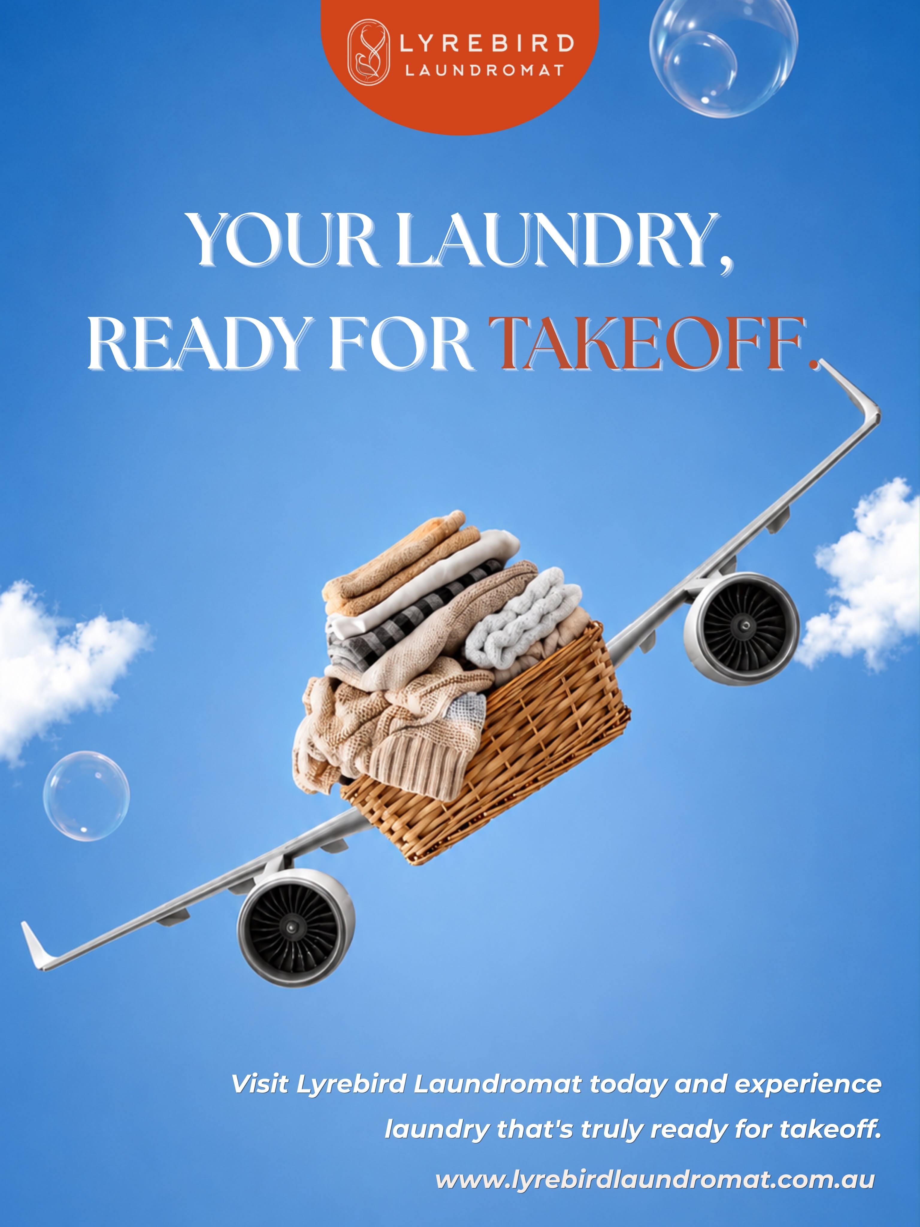 Instagram post: Laundry basket airplane ready for takeoff