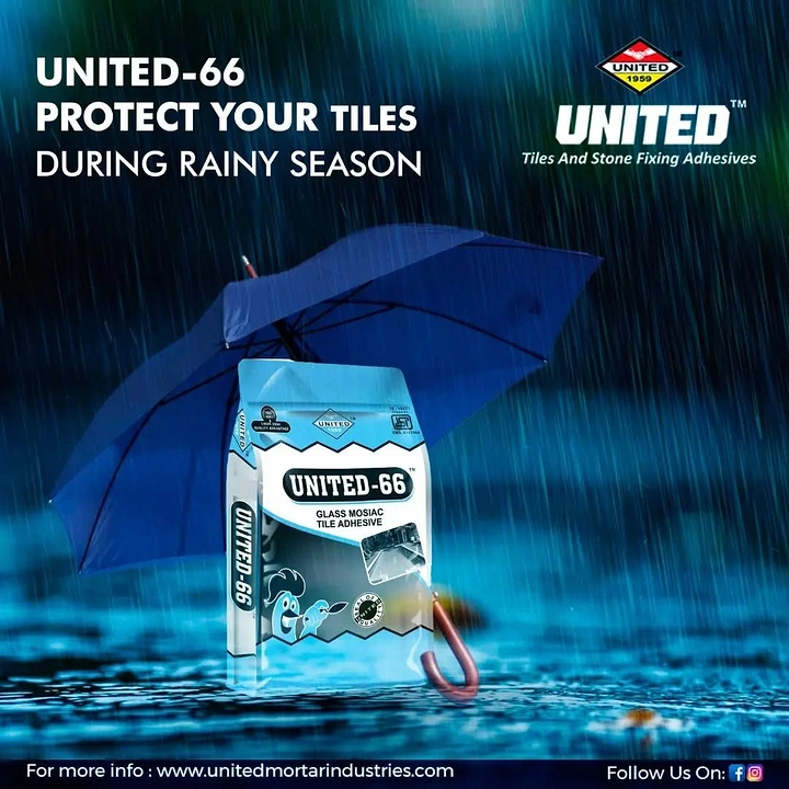 Waterproofing creative ad: Umbrellas cleverly protect tile product