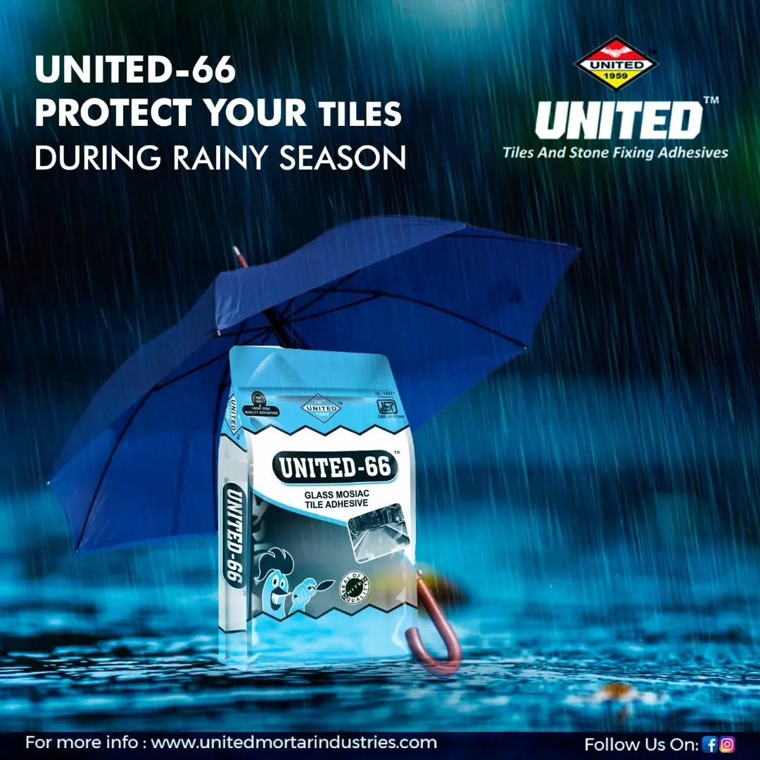 Instagram post: Umbrellas cleverly protect tile product