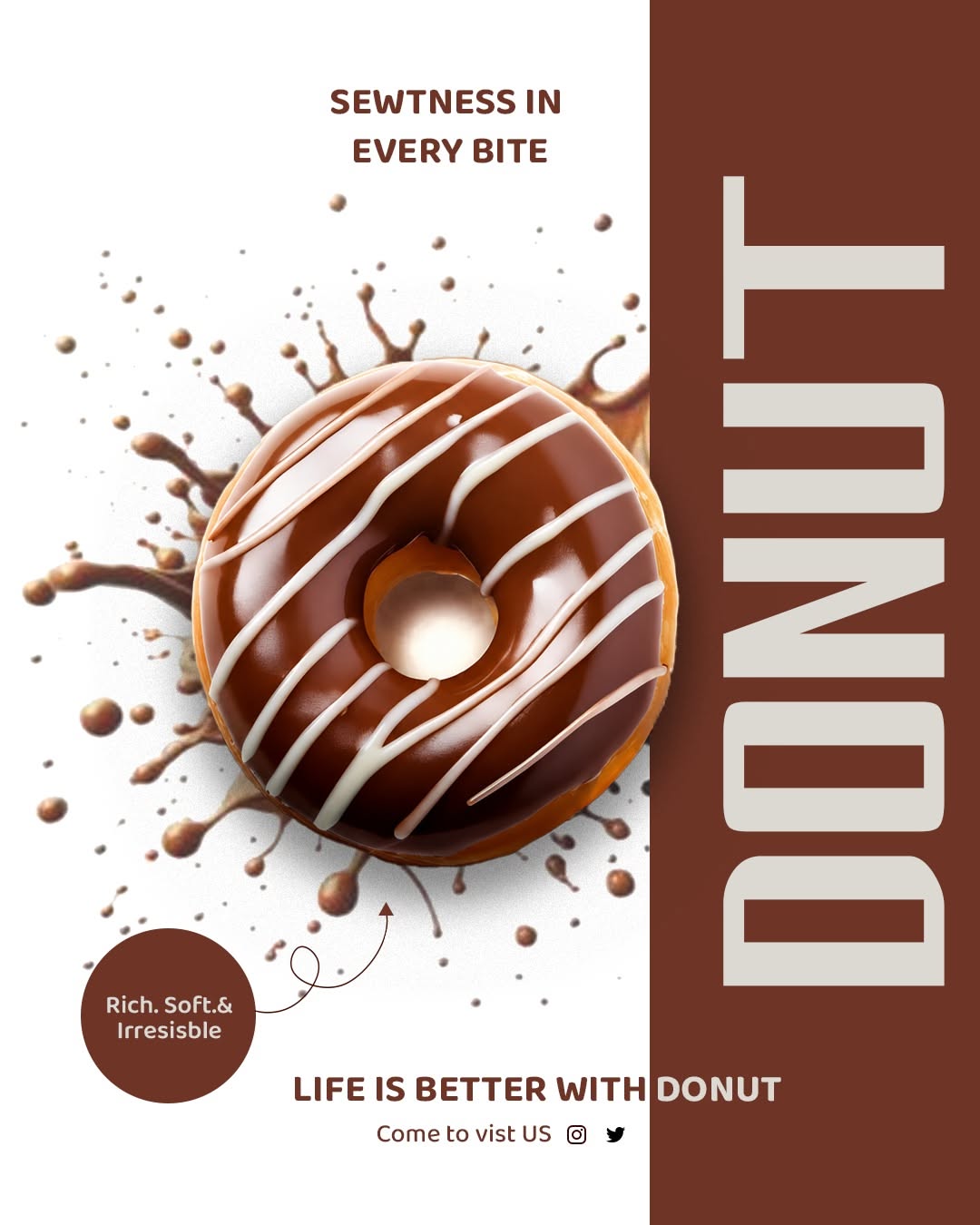 Instagram post: Chocolate splash creates product impact