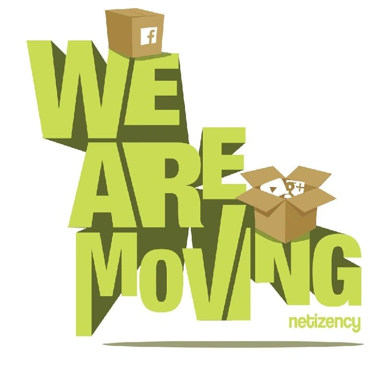 Movers & Packers creative ad: 3D typography with boxes, 'We are moving'