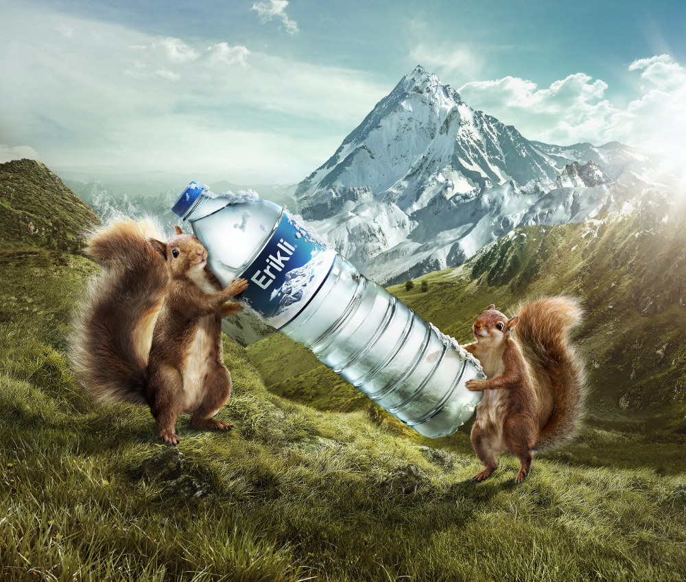 Banner: Monkeys unexpectedly present the bottle