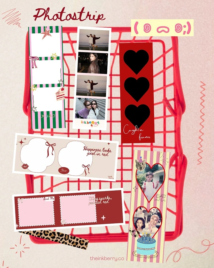 Photo Booth Rentals creative ad: Photo strips become graphic poster