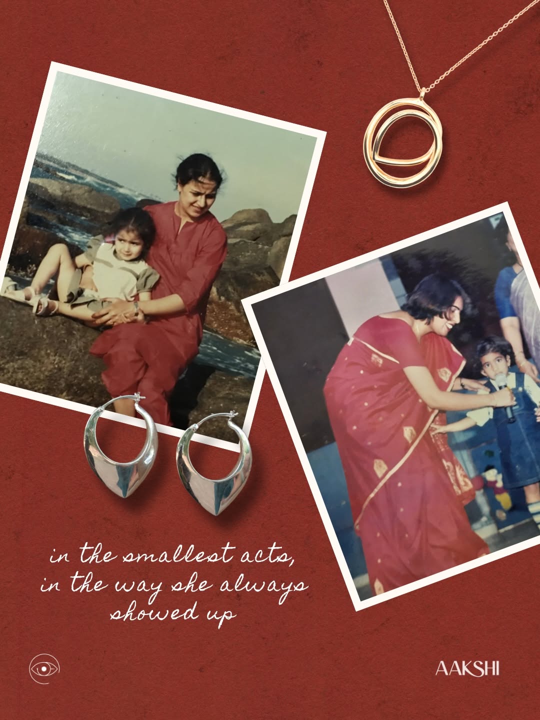Vintage photo of a mother in a sari with her young daughter
