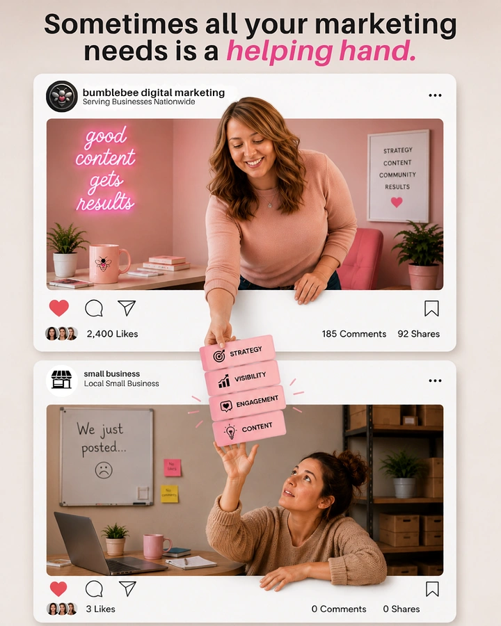 Agency creative ad: Hand reaching between posts: helping hand