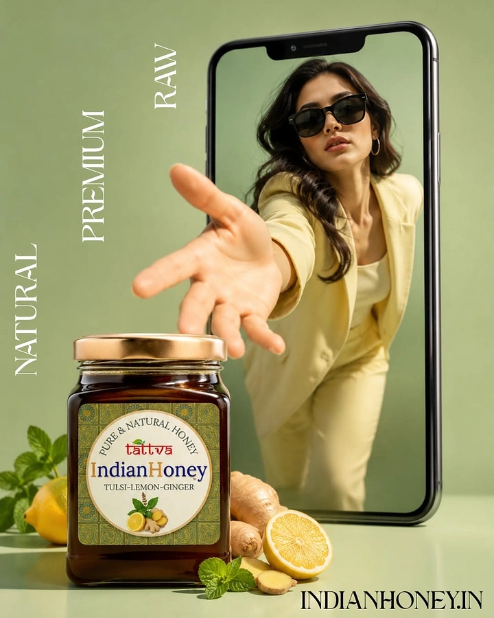 Honey Brands creative ad: Phone frame creates product interaction