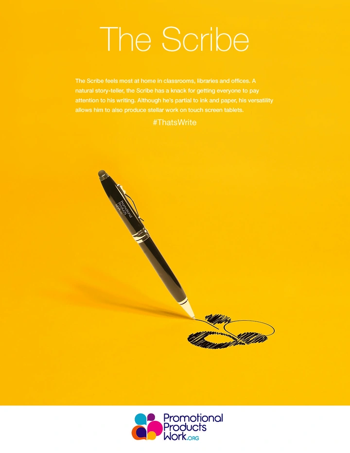 Pens & Writing Instruments creative ad: Pen creates distinctive drawn metaphor