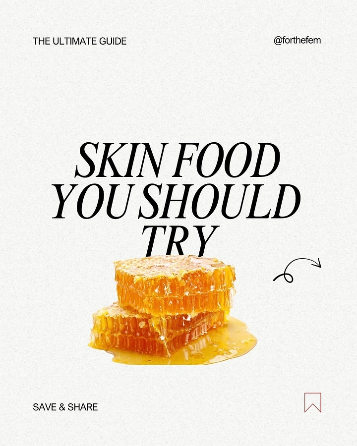Honey Brands creative ad: Clever skin-food honey editorial poster