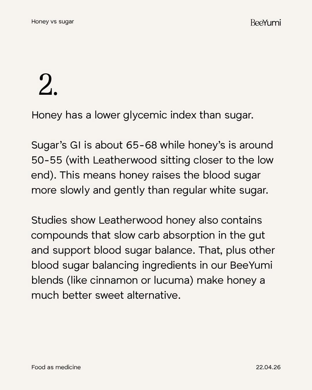 Instagram post: Witty sugar-versus-honey question, slide 4