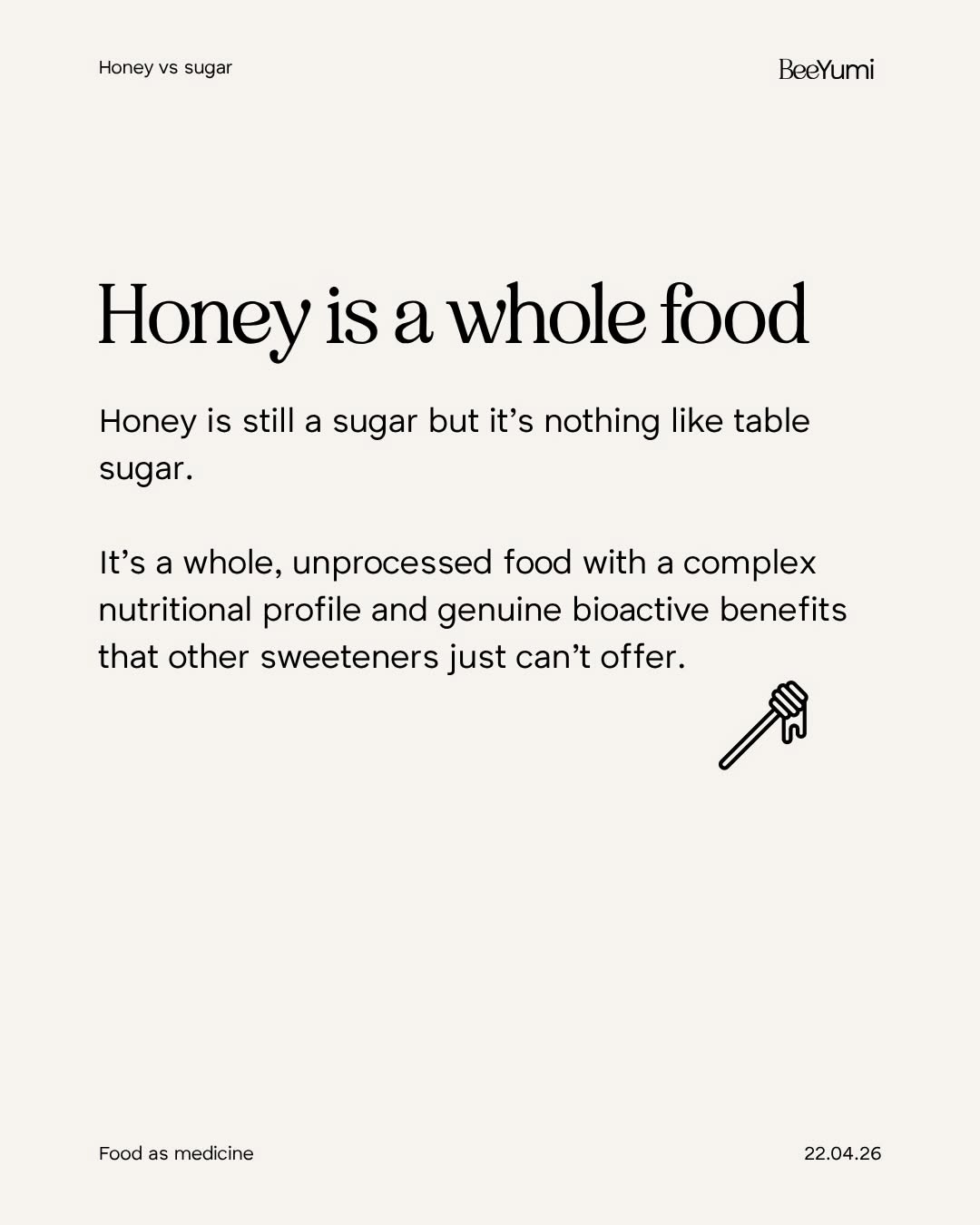 Instagram post: Witty sugar-versus-honey question, slide 6