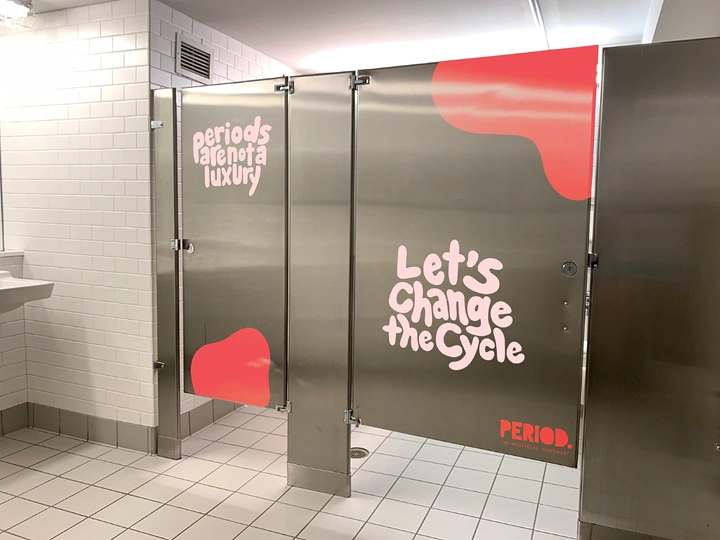 Period Care & Feminine Hygiene creative ad: Restroom placement makes advocacy contextual