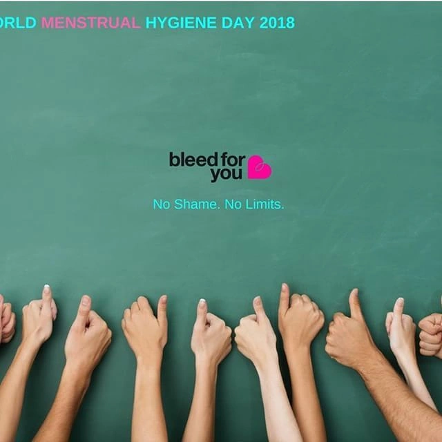 Period Care & Feminine Hygiene creative ad: Hands create collective-support campaign image