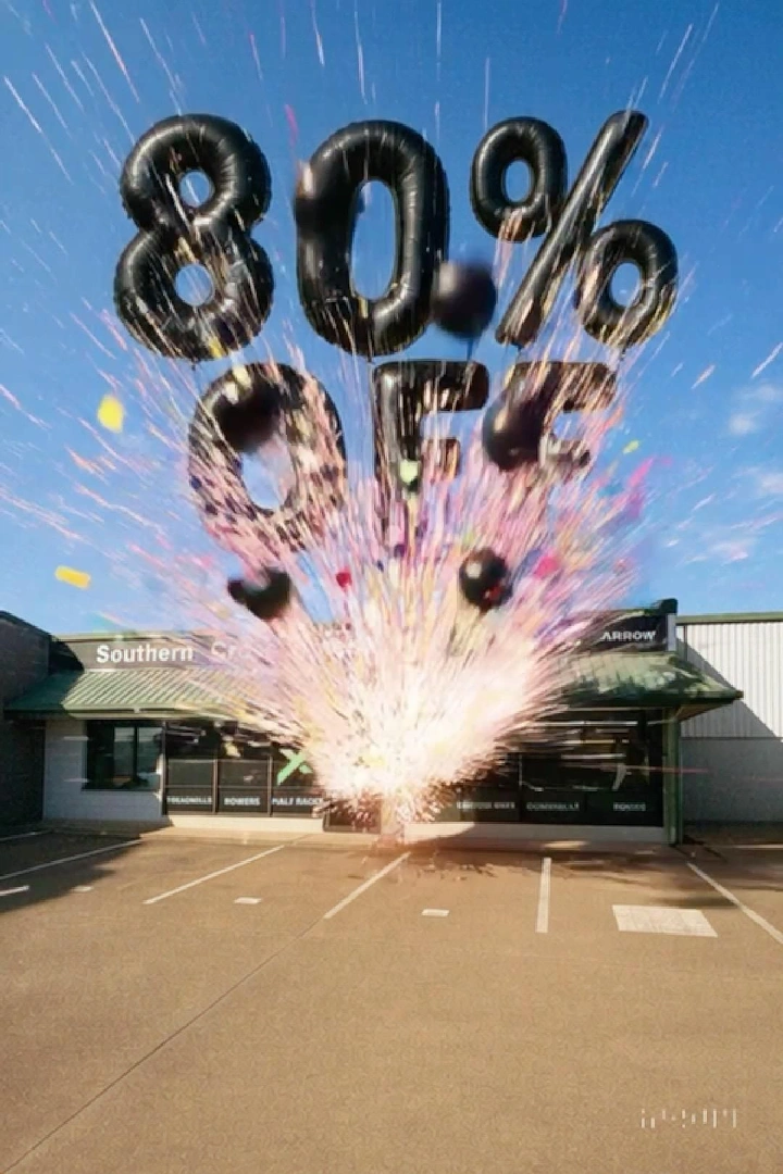 Balloon & Party Decorators creative ad: Discount numerals made from balloons