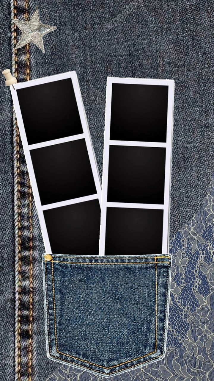 Photo Booth Rentals creative ad: Photo strips tucked into denim pocket