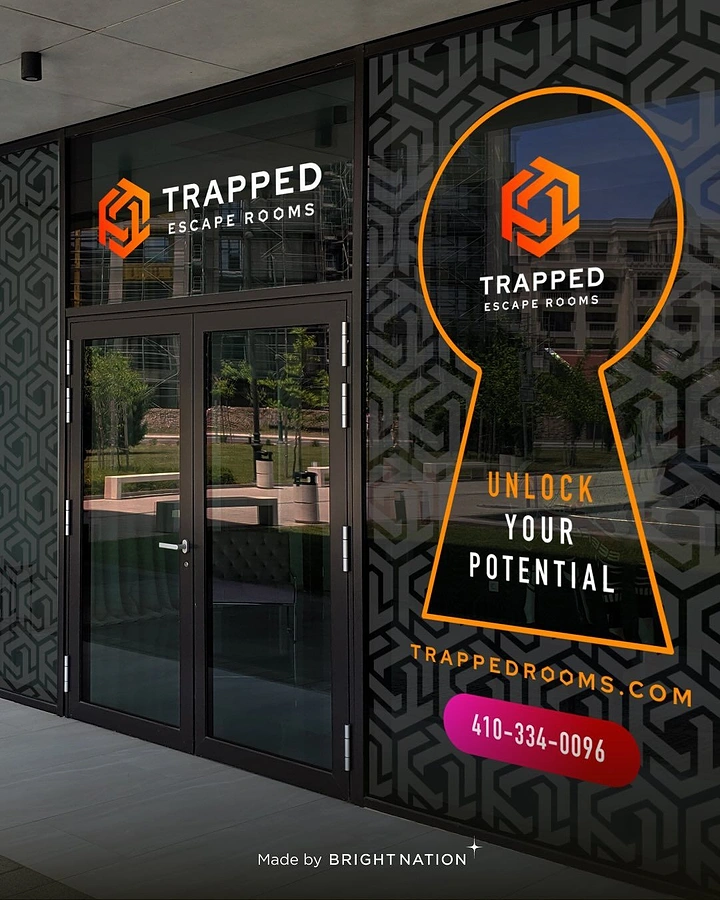 Escape Rooms creative ad: Keyhole unlock brand metaphor