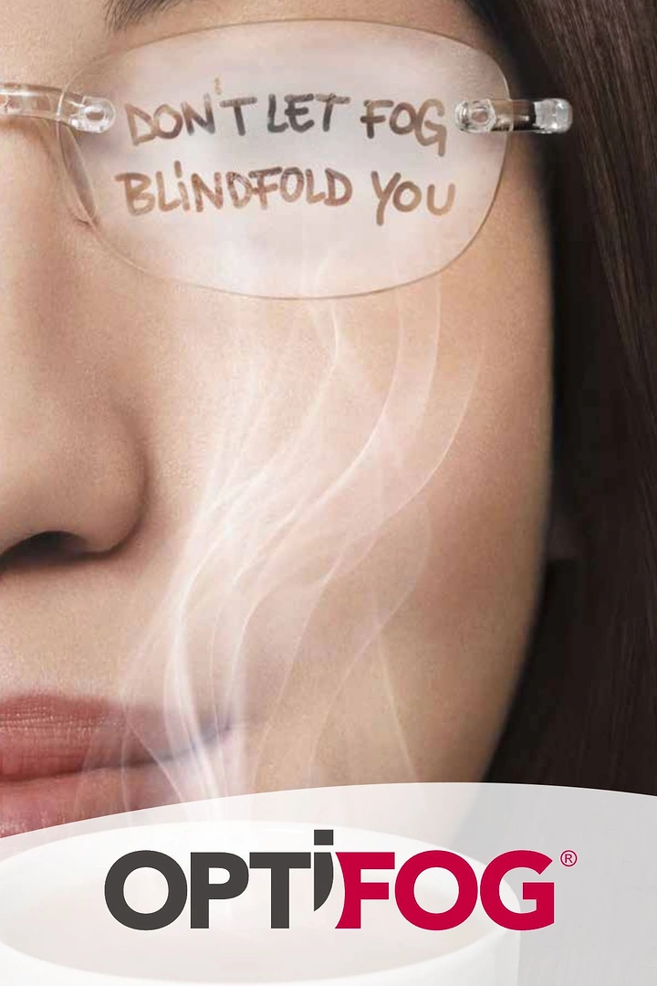 Opticians & Eye Care creative ad: Slogan written on fogged lens