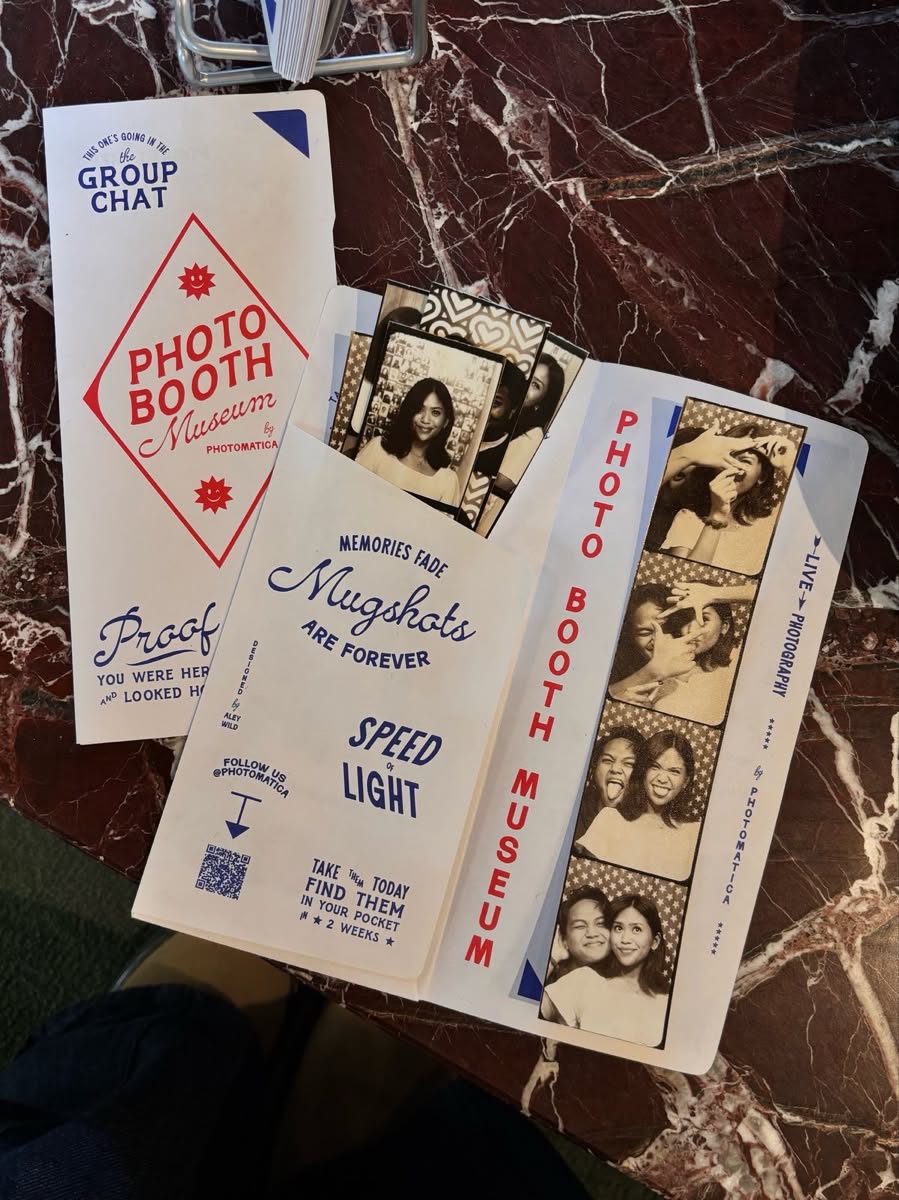 Instagram post: Photo booth museum presented as artifacts