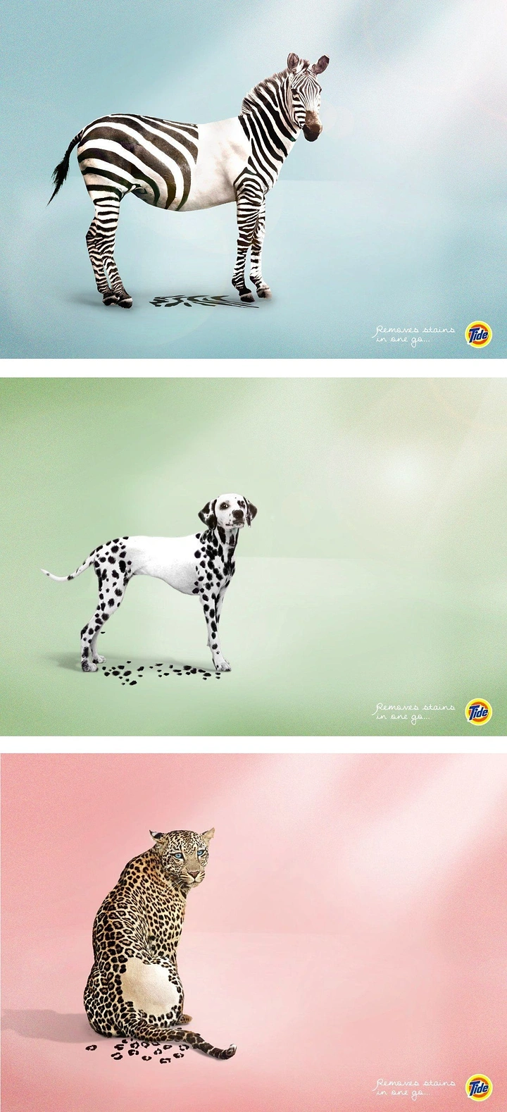 Printing Shops creative ad: Animal patterns made from printer ink